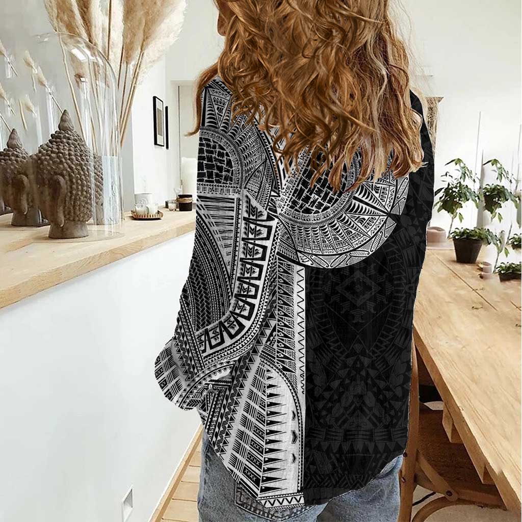 Samoan Tatau Women Casual Shirt Art Tribal Traditional Tattoos - Polynesian Pride