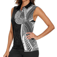 Samoan Tatau Women Sleeveless Polo Shirt Art Tribal Traditional Tattoos - Polynesian Pride