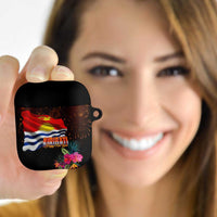 Kiribati Flag and Fireworks AirPods Case First Place Welcome the New Year - Polynesian Pride
