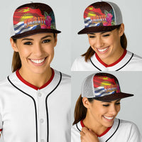 Kiribati Flag and Fireworks Baseball Net Cap First Place Welcome the New Year - Polynesian Pride