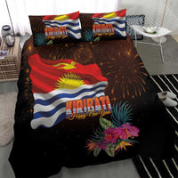 Kiribati Flag and Fireworks Bedding Set First Place Welcome the New Year LT03 - Polynesian Pride