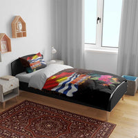 Kiribati Flag and Fireworks Bedding Set First Place Welcome the New Year LT03 - Polynesian Pride