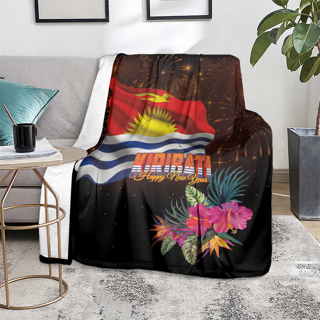 Kiribati Flag and Fireworks Blanket First Place Welcome the New Year - Polynesian Pride