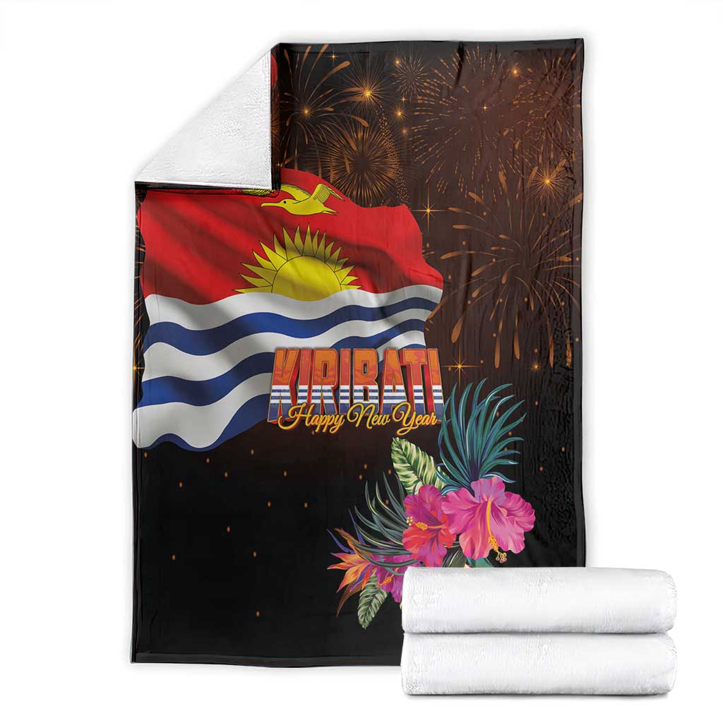 Kiribati Flag and Fireworks Blanket First Place Welcome the New Year - Polynesian Pride
