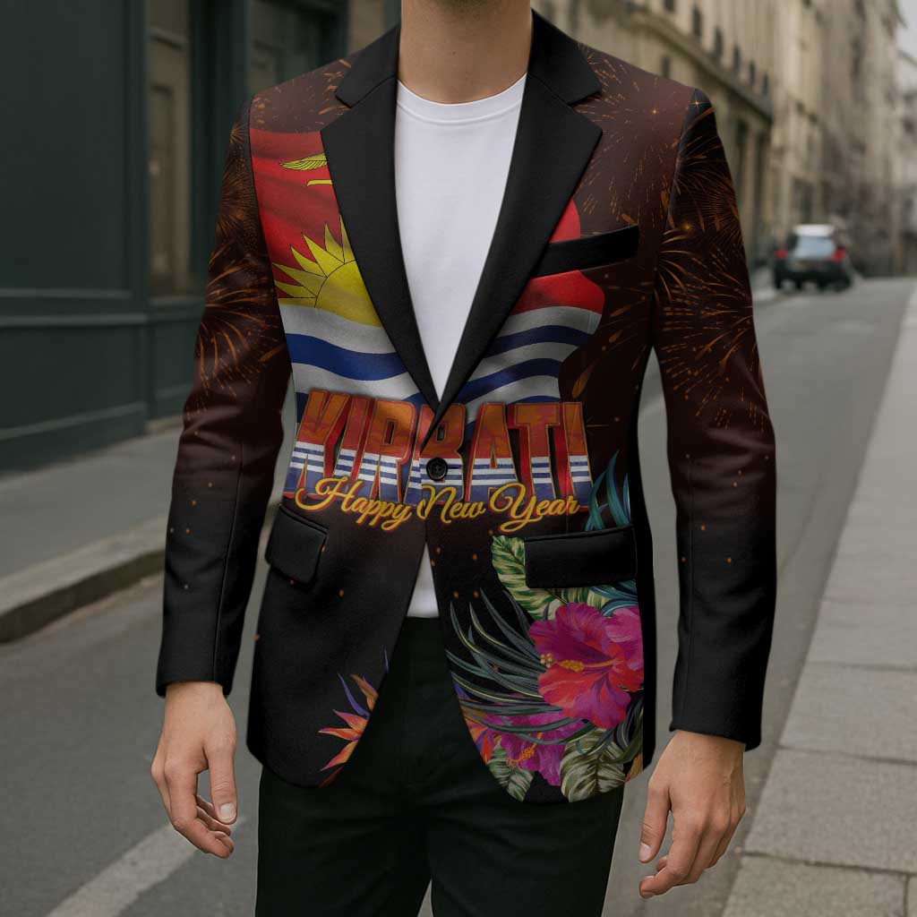 Kiribati Flag and Fireworks Blazer First Place Welcome the New Year - Polynesian Pride