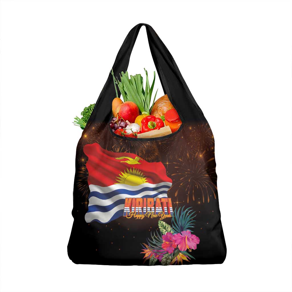 Kiribati Flag and Fireworks Grocery Bag First Place Welcome the New Year - Polynesian Pride