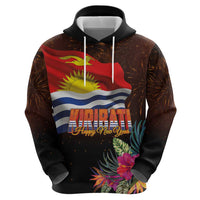 Kiribati Flag and Fireworks Hoodie First Place Welcome the New Year - Polynesian Pride