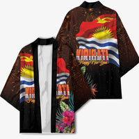 Kiribati Flag and Fireworks Kimono First Place Welcome the New Year - Polynesian Pride