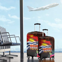 Kiribati Flag and Fireworks Luggage Cover First Place Welcome the New Year - Polynesian Pride