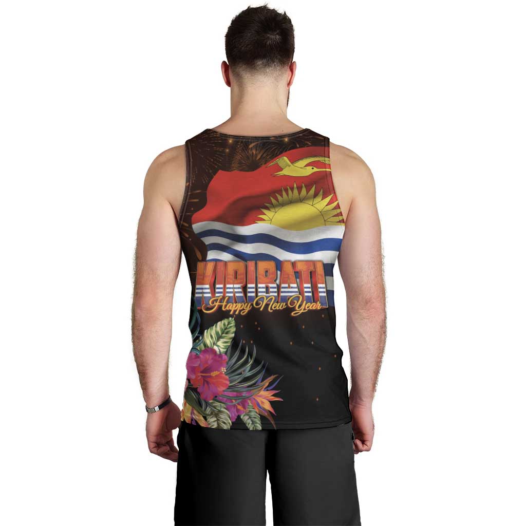 Kiribati Flag and Fireworks Men Tank Top First Place Welcome the New Year - Polynesian Pride