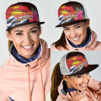 Kiribati Flag and Fireworks Mesh Trucker Cap First Place Welcome the New Year - Polynesian Pride