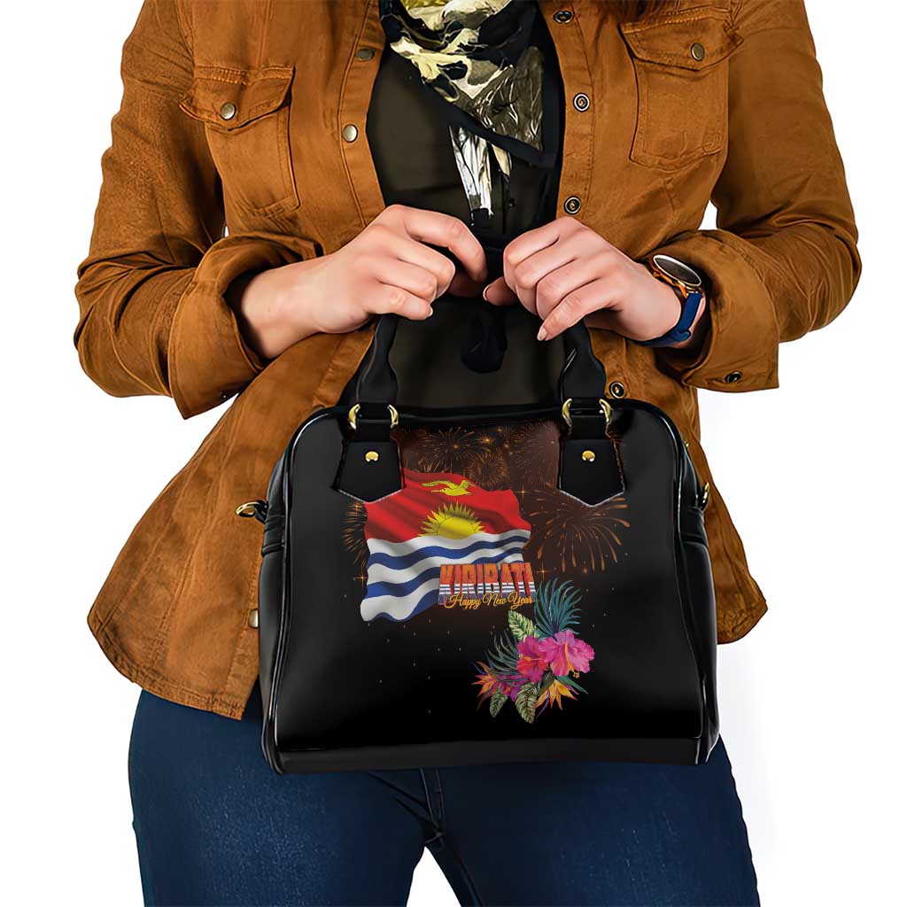 Kiribati Flag and Fireworks Shoulder Handbag First Place Welcome the New Year - Polynesian Pride
