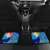 Personalised Haiti 220th Anniversary Independence Day Car Mats Ayiti Flower with Polynesian Pattern LT03 - Polynesian Pride