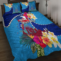 Personalised Haiti 220th Anniversary Independence Day Quilt Bed Set Ayiti Flower with Polynesian Pattern LT03 - Polynesian Pride