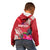 Personalised Haiti Coat Of Arms Kid Hoodie Repiblik d Ayiti Tropical Flower Red Polynesian Pattern LT03 - Polynesian Pride