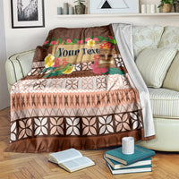 Pasifika Festival Auckland Blanket Polynesian Tribal with Pacific Pattern Brown Color