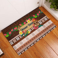 Pasifika Festival Auckland Rubber Doormat Polynesian Tribal with Pacific Pattern Brown Color LT03 Brown - Polynesian Pride