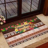 Pasifika Festival Auckland Rubber Doormat Polynesian Tribal with Pacific Pattern Brown Color LT03 - Polynesian Pride