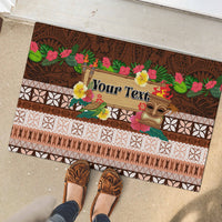 Pasifika Festival Auckland Rubber Doormat Polynesian Tribal with Pacific Pattern Brown Color LT03 - Polynesian Pride