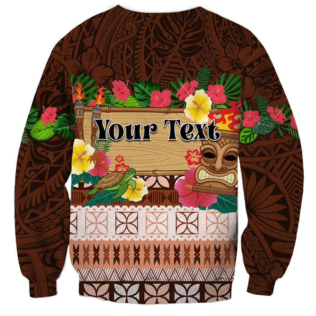 Pasifika Festival Auckland Sweatshirt Polynesian Tribal with Pacific Pattern Brown Color LT03 - Polynesian Pride