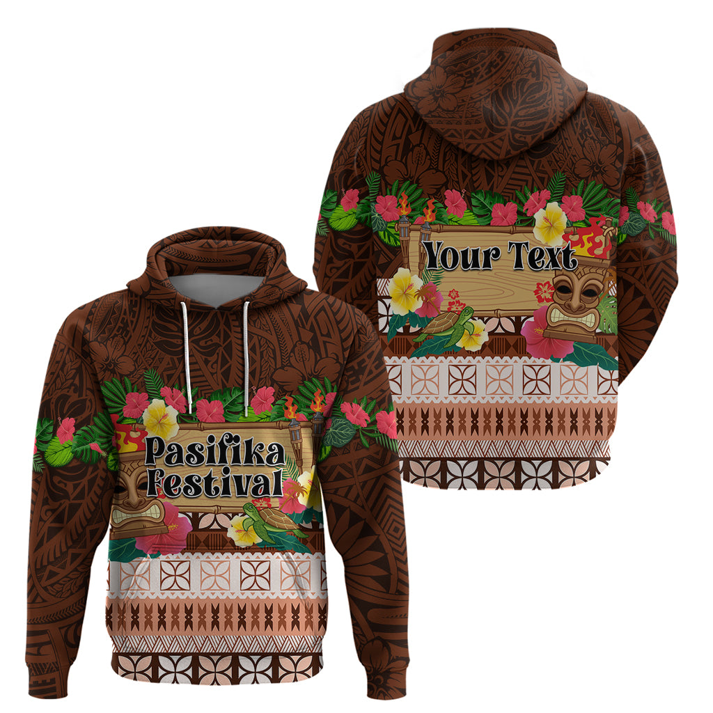 Pasifika Festival Auckland Zip Hoodie Polynesian Tribal with Pacific Pattern Brown Color LT03 - Polynesian Pride