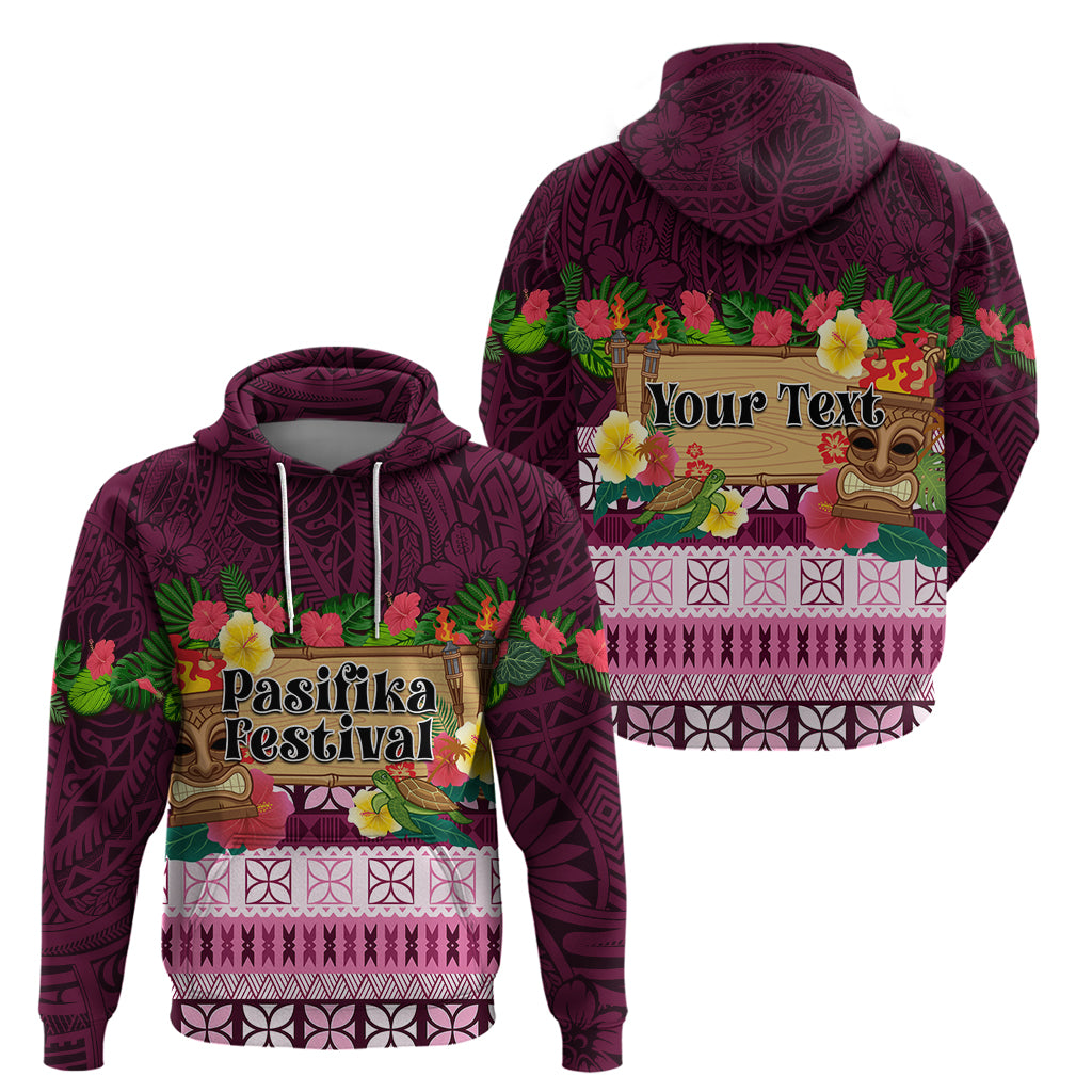 Pasifika Festival Auckland Hoodie Polynesian Tribal with Pacific Pattern Pink Color LT03 - Polynesian Pride