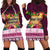 Pasifika Festival Auckland Hoodie Dress Polynesian Tribal with Pacific Pattern Pink Color LT03 - Polynesian Pride