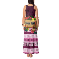 Pasifika Festival Auckland Tank Maxi Dress Polynesian Tribal with Pacific Pattern Pink Color LT03 - Polynesian Pride