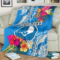 Yap Day Blanket Tapa Pattern with Hisbiscus