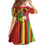Personalised Hawaii and Philippines Together Family Matching Off The Shoulder Long Sleeve Dress and Hawaiian Shirt The Emblems with Cultural Symbols Green-Yellow-Red Tricolor