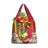 Personalised Hawaii and Philippines Together Grocery Bag The Emblems with Cultural Symbols Green-Yellow-Red Tricolor LT03 1-pack One Size Art - Polynesian Pride