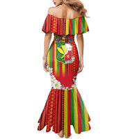 Personalised Hawaii and Philippines Together Mermaid Dress The Emblems with Cultural Symbols Green-Yellow-Red Tricolor LT03 - Polynesian Pride