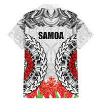 Samoa Siapo Ula Fala Hawaiian Shirt With Ginger Plant White Color LT03 - Polynesian Pride