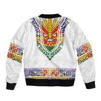 Haiti Flag Traditional Dashiki Bomber Jacket White Color LT03 - Polynesian Pride
