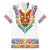 Haiti Flag Traditional Dashiki Family Matching Off The Shoulder Long Sleeve Dress and Hawaiian Shirt White Color - Polynesian Pride