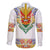 Haiti Flag Traditional Dashiki Family Matching Off The Shoulder Long Sleeve Dress and Hawaiian Shirt White Color - Polynesian Pride
