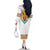 Haiti Flag Traditional Dashiki Family Matching Off The Shoulder Long Sleeve Dress and Hawaiian Shirt White Color - Polynesian Pride