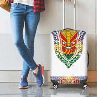 Haiti Flag Traditional Dashiki Luggage Cover White Color - Polynesian Pride
