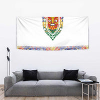 Haiti Flag Traditional Dashiki Tapestry White Color - Polynesian Pride