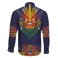 Haiti Flag Traditional Dashiki Family Matching Tank Maxi Dress and Hawaiian Shirt Black Color LT03 - Polynesian Pride