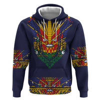 Haiti Flag Traditional Dashiki Hoodie Black Color - Polynesian Pride