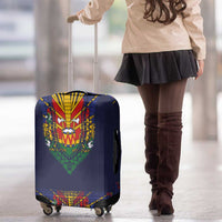 Haiti Flag Traditional Dashiki Luggage Cover Black Color - Polynesian Pride