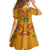 Haiti Flag Traditional Dashiki Family Matching Off The Shoulder Long Sleeve Dress and Hawaiian Shirt Yellow Color - Polynesian Pride