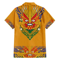 Haiti Flag Traditional Dashiki Family Matching Off The Shoulder Long Sleeve Dress and Hawaiian Shirt Yellow Color - Polynesian Pride