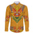 Haiti Flag Traditional Dashiki Family Matching Off The Shoulder Long Sleeve Dress and Hawaiian Shirt Yellow Color - Polynesian Pride