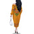 Haiti Flag Traditional Dashiki Family Matching Off The Shoulder Long Sleeve Dress and Hawaiian Shirt Yellow Color - Polynesian Pride