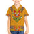 Haiti Flag Traditional Dashiki Family Matching Off The Shoulder Long Sleeve Dress and Hawaiian Shirt Yellow Color - Polynesian Pride