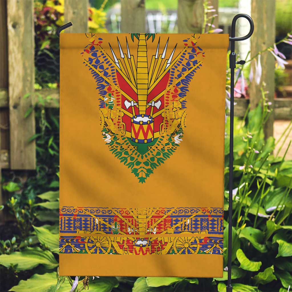 Haiti Flag Traditional Dashiki Garden Flag Yellow Color - Polynesian Pride