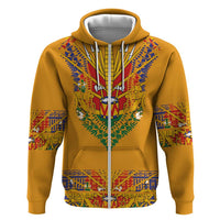 Haiti Flag Traditional Dashiki Hoodie Yellow Color - Polynesian Pride