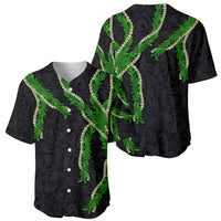 Hawaii Maile Lei Baseball Jersey Aloha Black Color LT03 - Polynesian Pride
